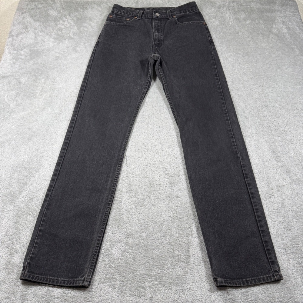 Vintage Levis 505 Jeans Mens 30x34 (Fits 29x33) Black Regular Straight Leg 90s